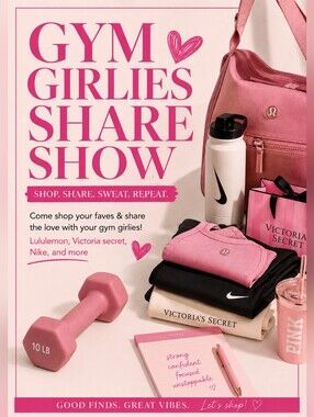 Gym Girlies Share Show Flyer